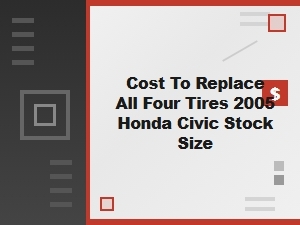Cost to Replace Four Tires on a Honda Civic